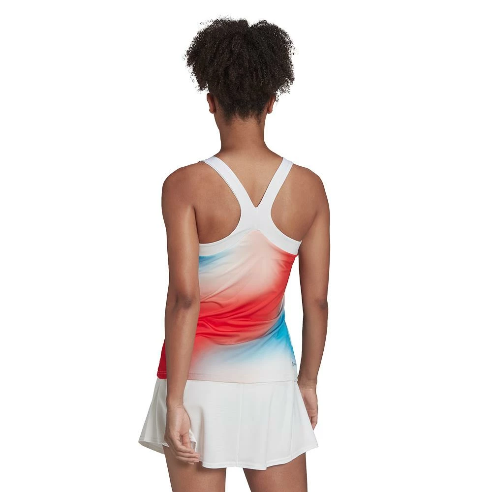 Adidas Women's Melbourne Tank - Vivid Red/Sky Rush - Image 4