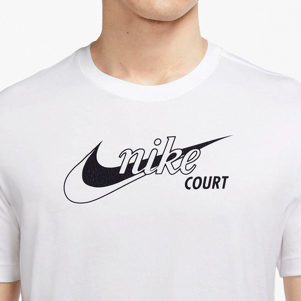 Nike Men's Swoosh Tennis Tee - White - Image 4