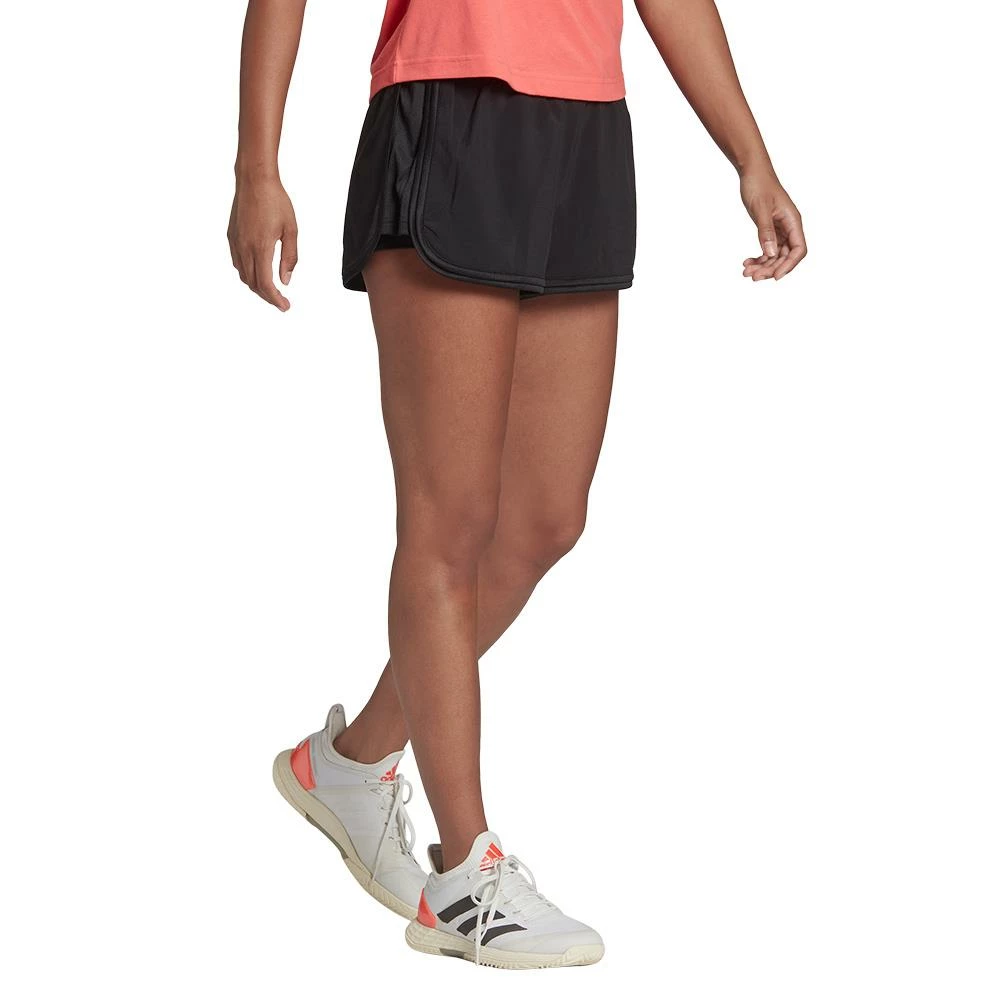 Adidas Women's Club Shorts - Black/Grey Five - Image 4