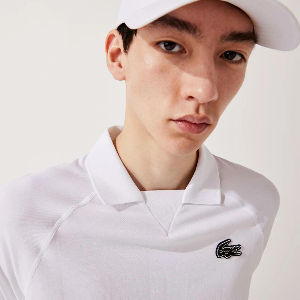 Lacoste Men's Sport Seamless Jacquard Polo - White - Image 4