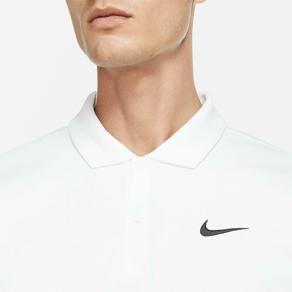 Nike Men's DriFit Solid Polo - White/Black - Image 4