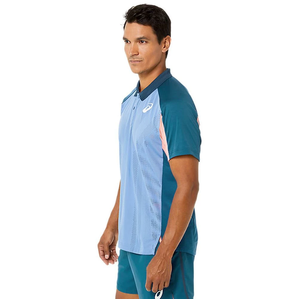 Asics Men's Match Actibreeze Polo - Light Indigo - Image 4