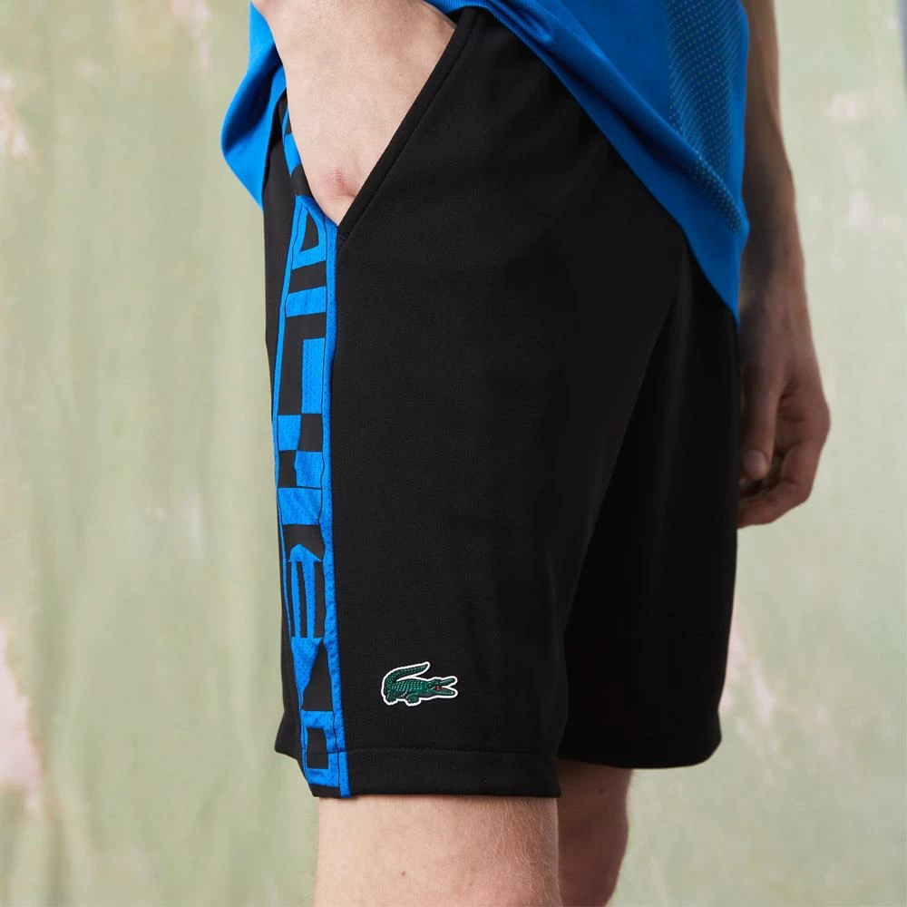 Lacoste Men's Contrast Print Shorts - Black/Blue - Image 4
