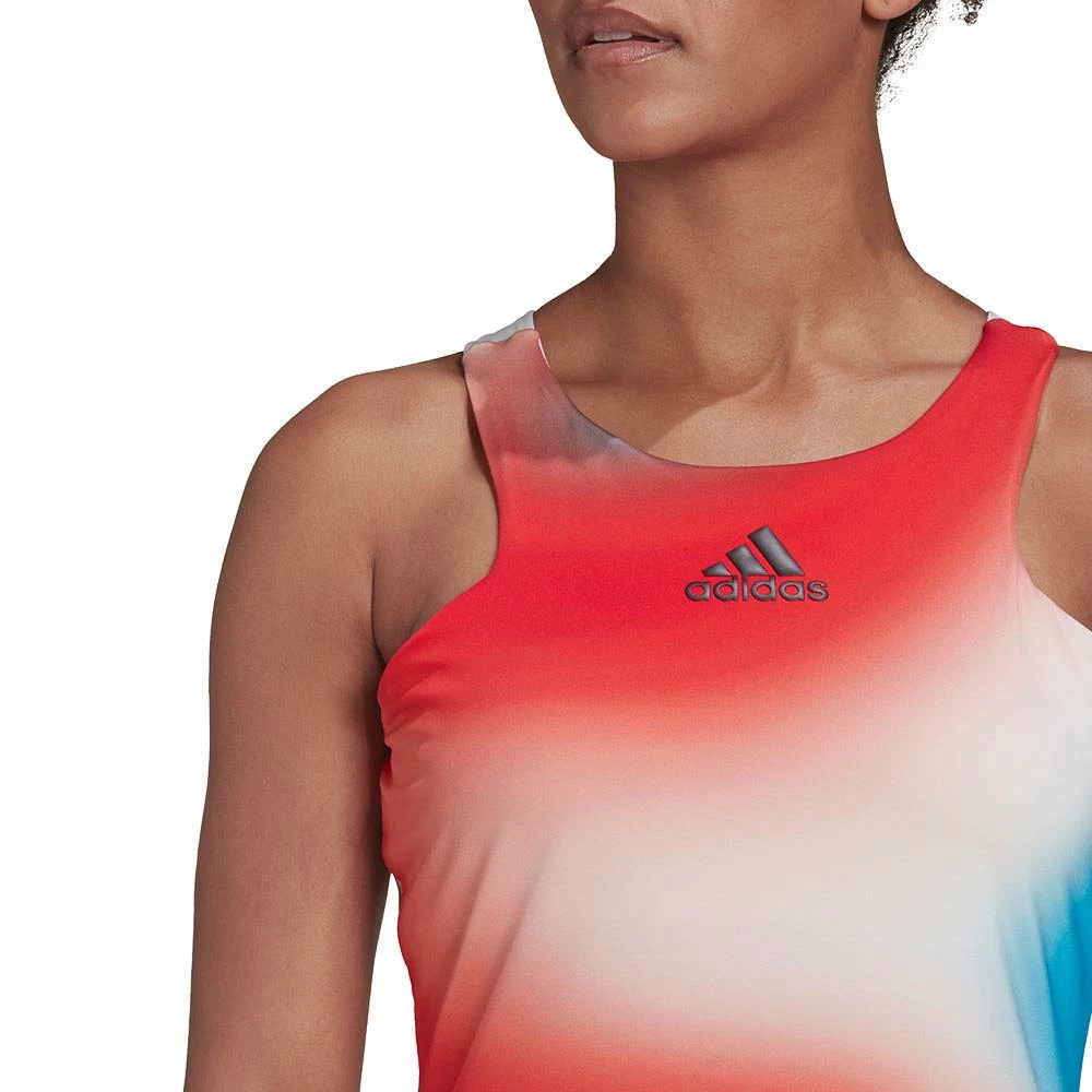 Adidas Women's Melbourne Tank - Vivid Red/Sky Rush - Image 5