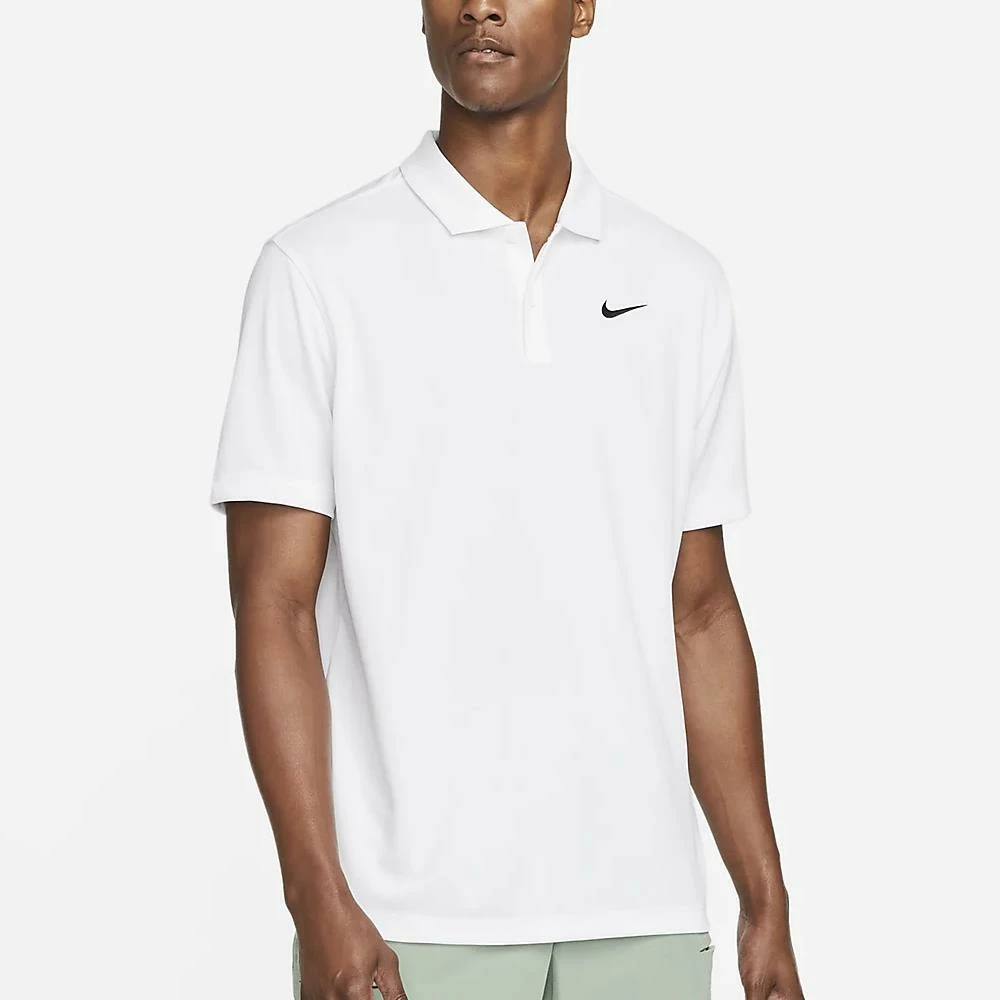 Nike Men's DriFit Solid Polo - White/Black - Image 5