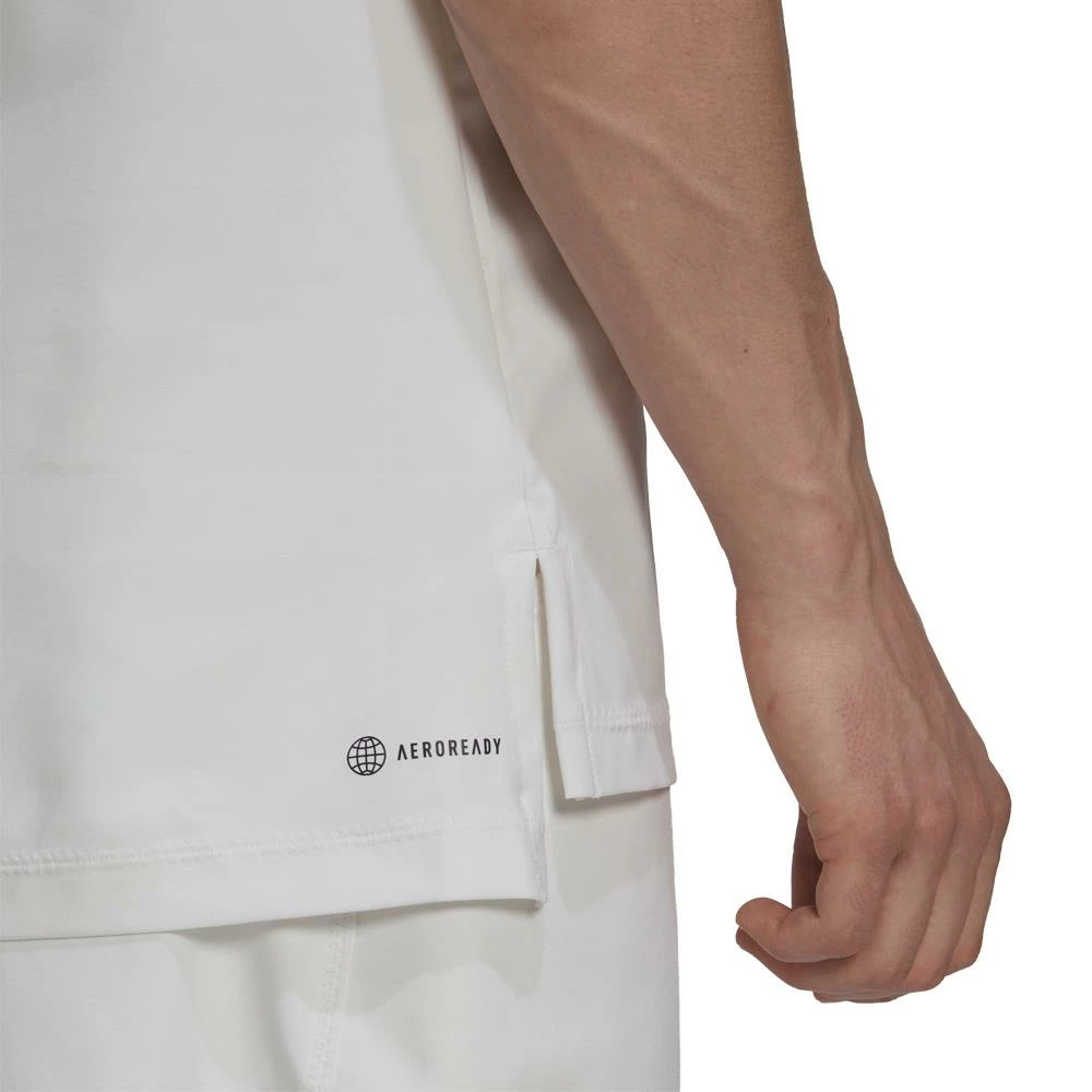 Adidas London Woven Tee - White/Impact Yellow - Image 5