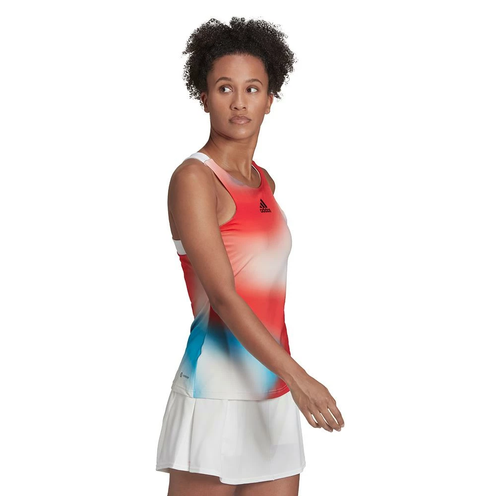 Adidas Women's Melbourne Tank - Vivid Red/Sky Rush - Image 3