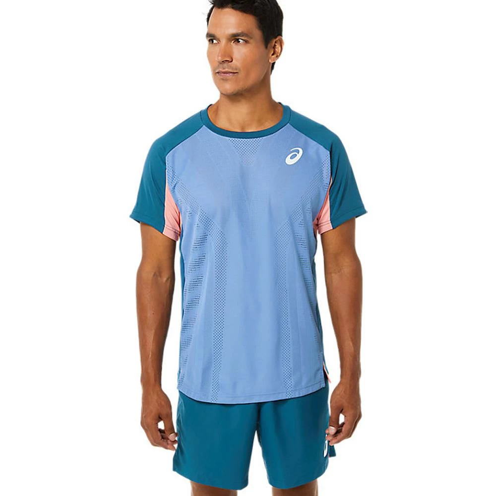 Asics Men's Match Actibreeze Short Sleeve - Light Indigo - Image 3