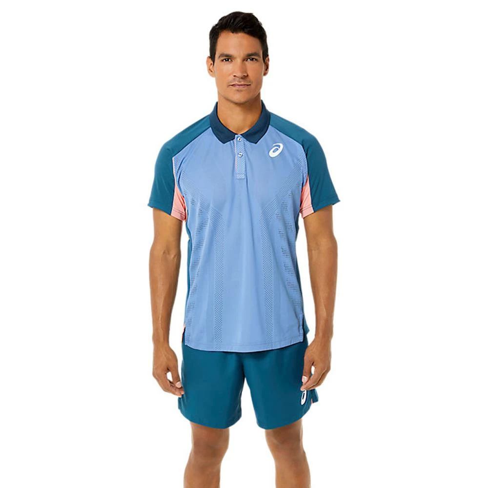 Asics Men's Match Actibreeze Polo - Light Indigo - Image 3