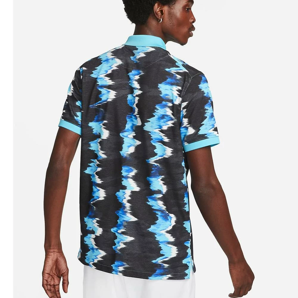 Nike Men's Heritage Slim Printed Polo - Baltic Blue - Image 3