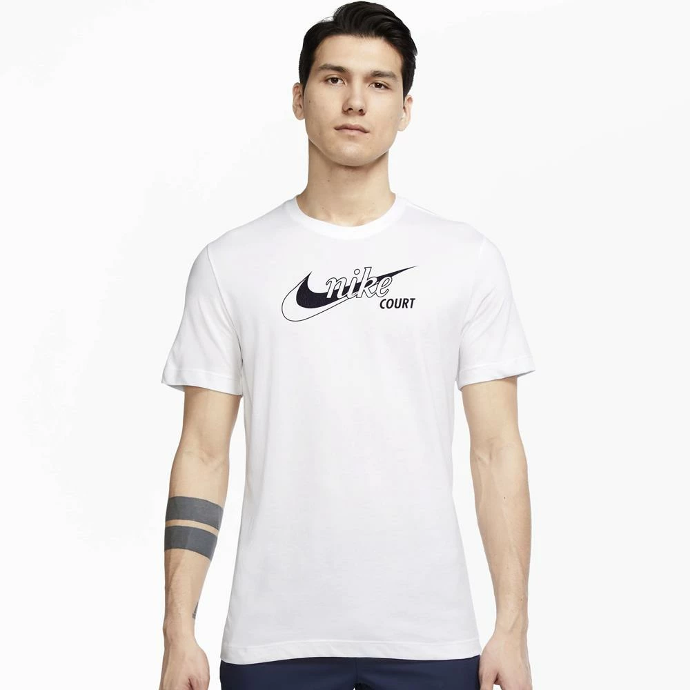 Nike Men's Swoosh Tennis Tee - White - Image 2