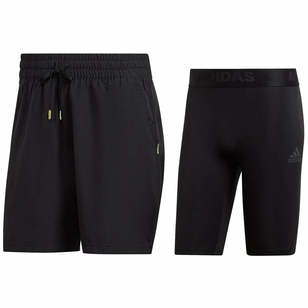 Adidas Men's Paris HEAT.RDY 2in1 Shorts - Black - Image 2