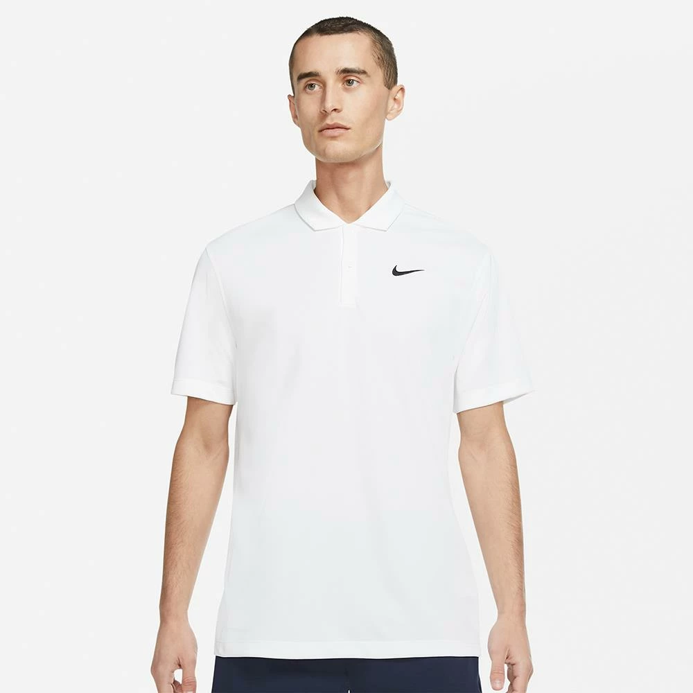 Nike Men's DriFit Solid Polo - White/Black - Image 2