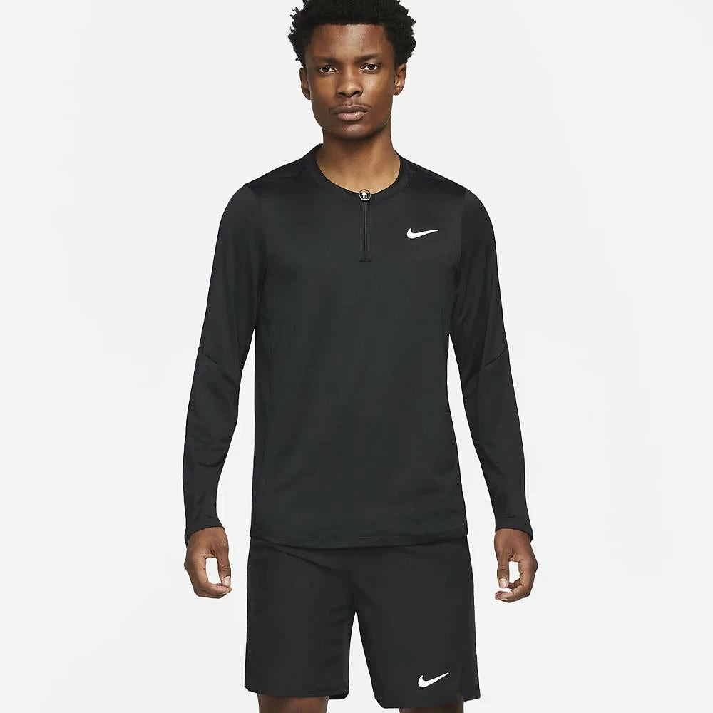 Nike Men's Advantage 1/2 Zip Longsleeve - Black - Image 2