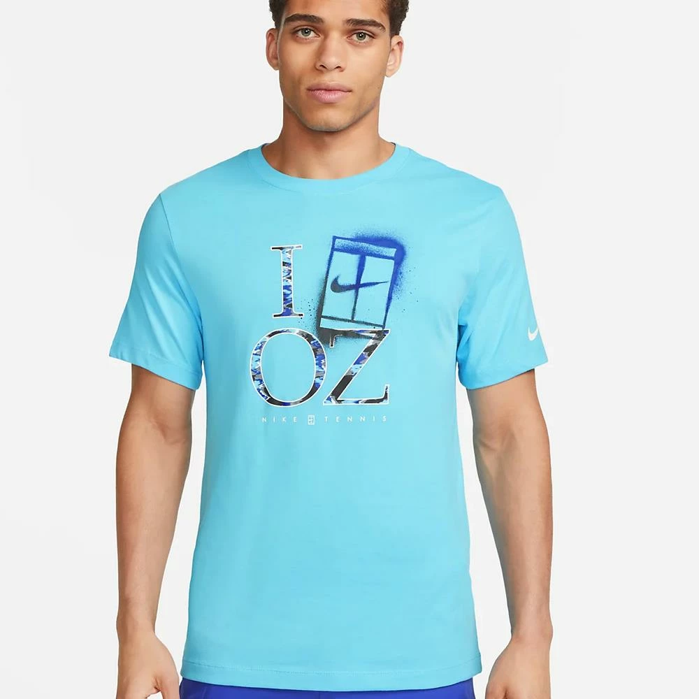 Nike Men's DriFit OZ Tee - Baltic Blue - Image 2