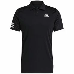 Adidas Men's Club 3 Stripe Polo - Black