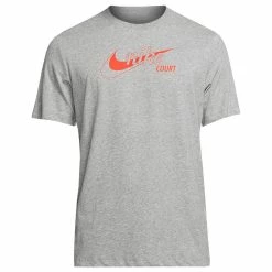 Nike Men's Swoosh Tennis Tee - Dark Heather Grey