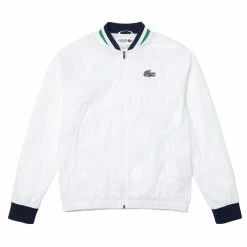 Lacoste Men's Sport Light Teddy Jacket - White/Navy Blue