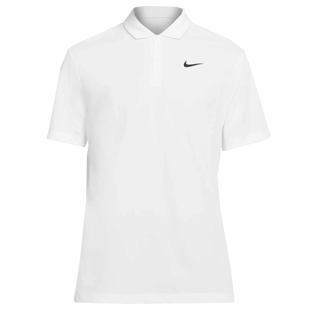 Nike Men's DriFit Solid Polo - White/Black