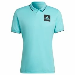 Adidas Men's Paris Freelift Polo - Pulse Aqua/Black