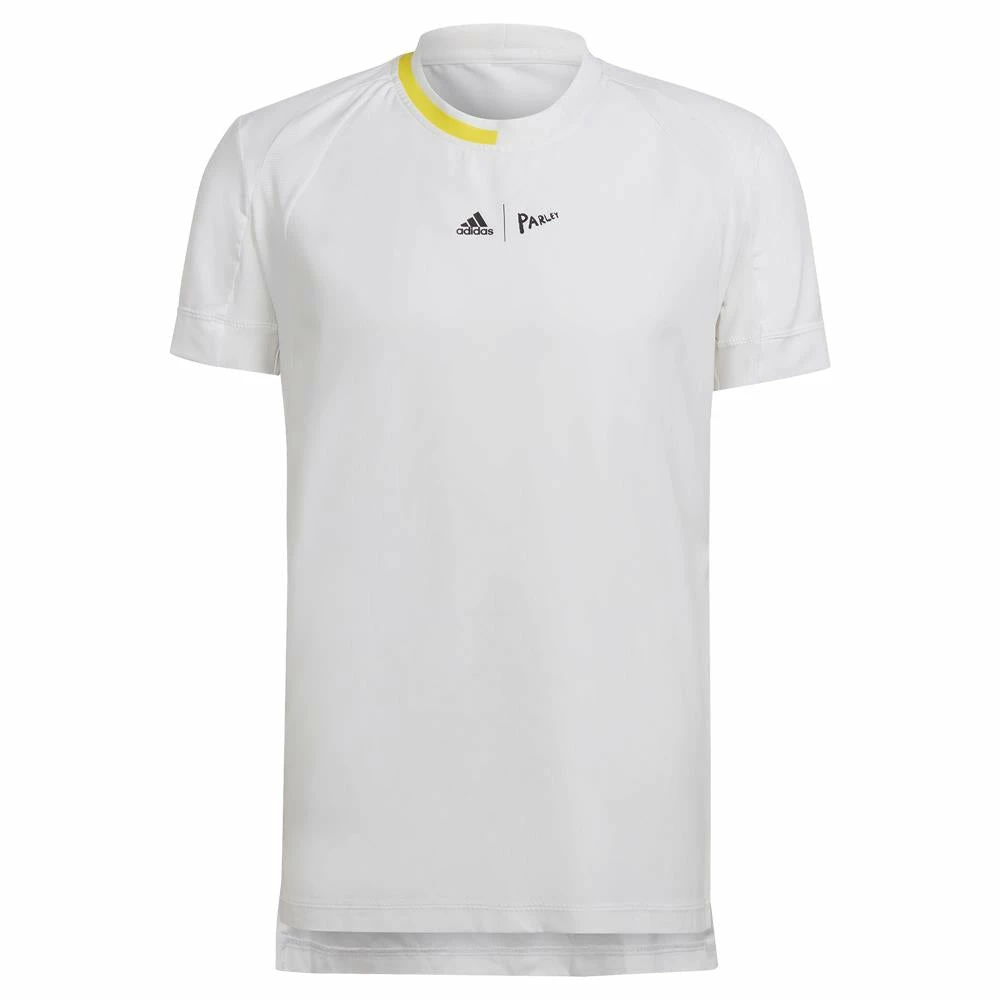Adidas London Woven Tee - White/Impact Yellow