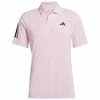 Adidas Men's Club 3 Stripe Polo - Clear Pink